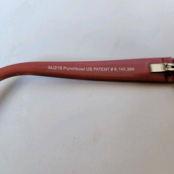 Maui Jim Sunglasses Punchbowl MJ219 12 Pink Brown Woodgrain 54-17-135 Italy - Picture 7 of 8